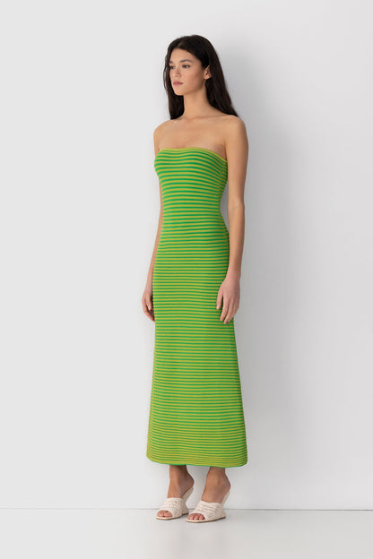 Sunmor Knit Maxi Dress - Lime