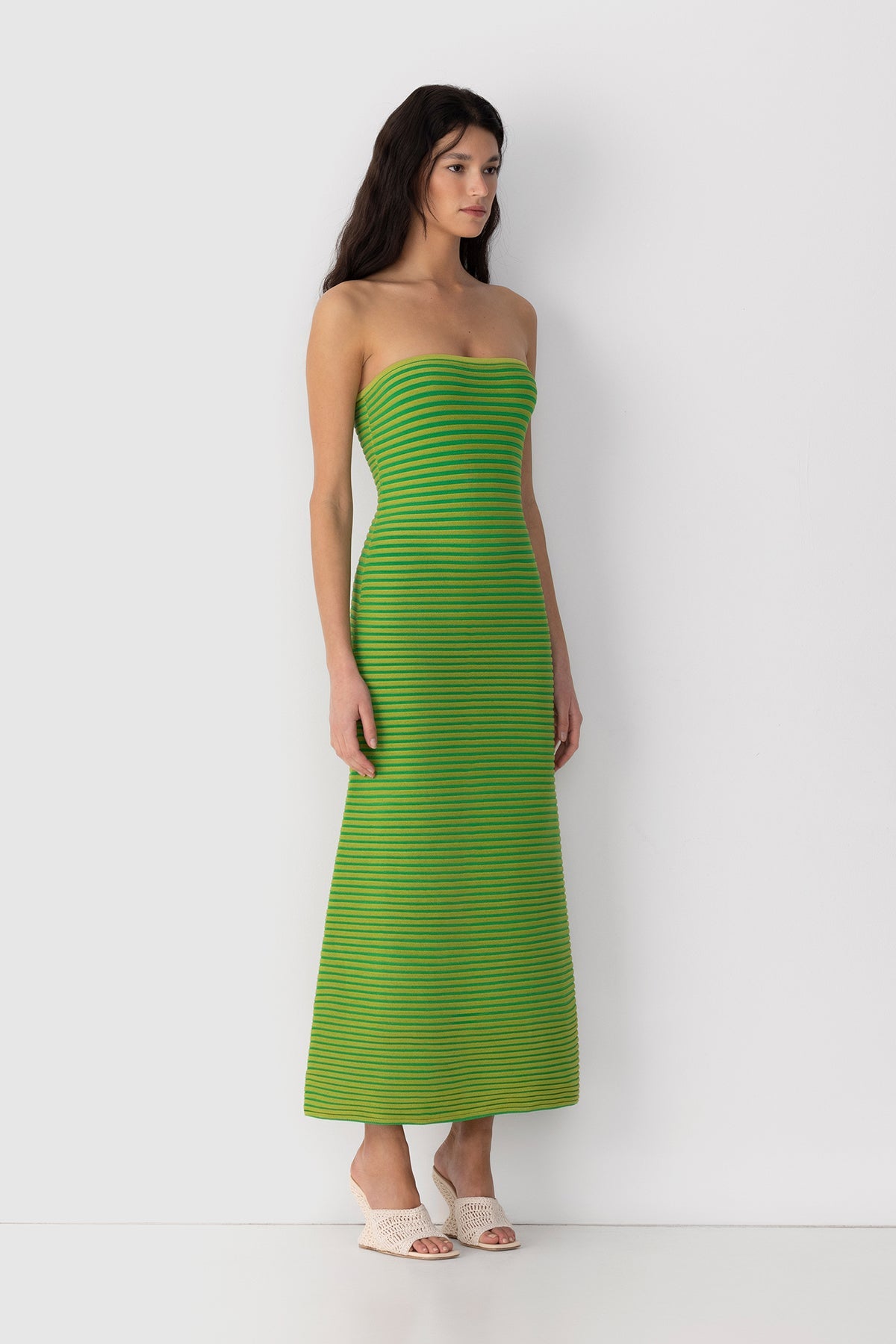 Sunmor Knit Maxi Dress - Lime