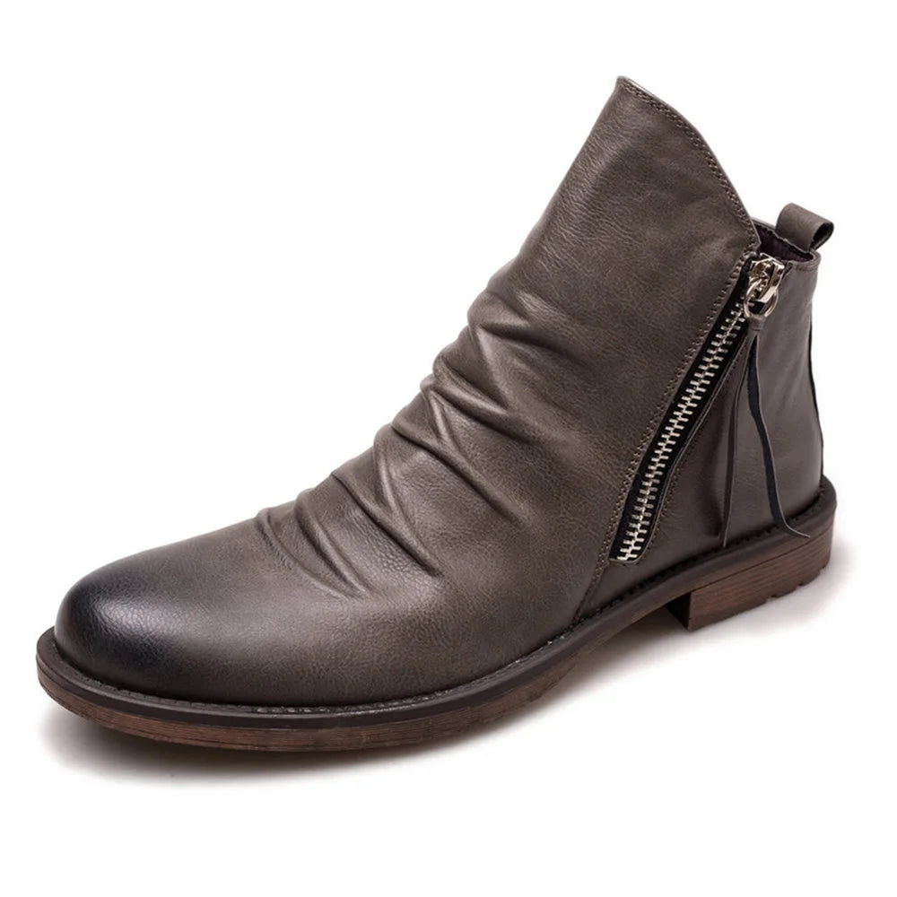 Bernardo Cavallino Leather Chelsea Boots