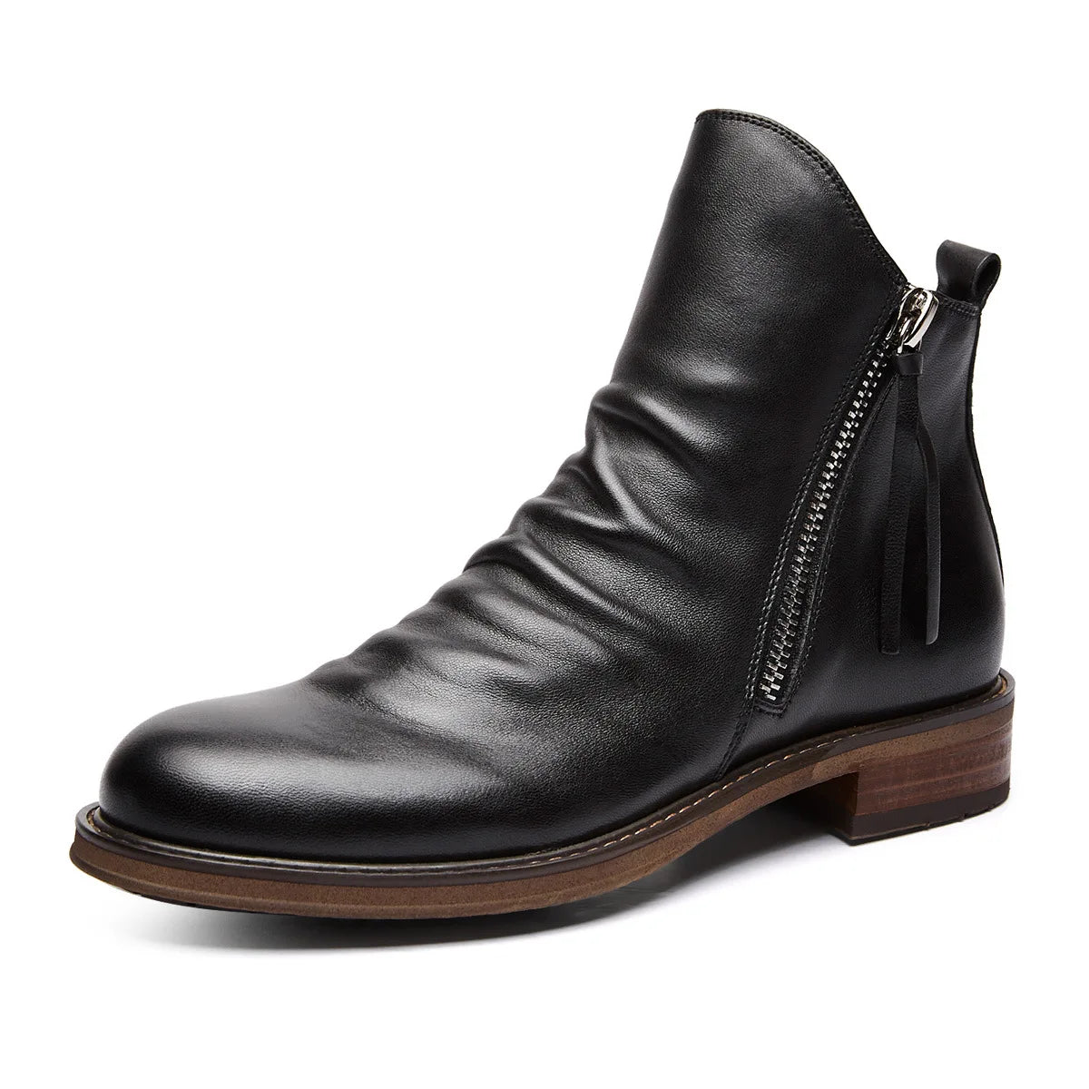 Bernardo Cavallino Leather Chelsea Boots