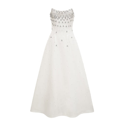 Melisande white embellished maxi dress