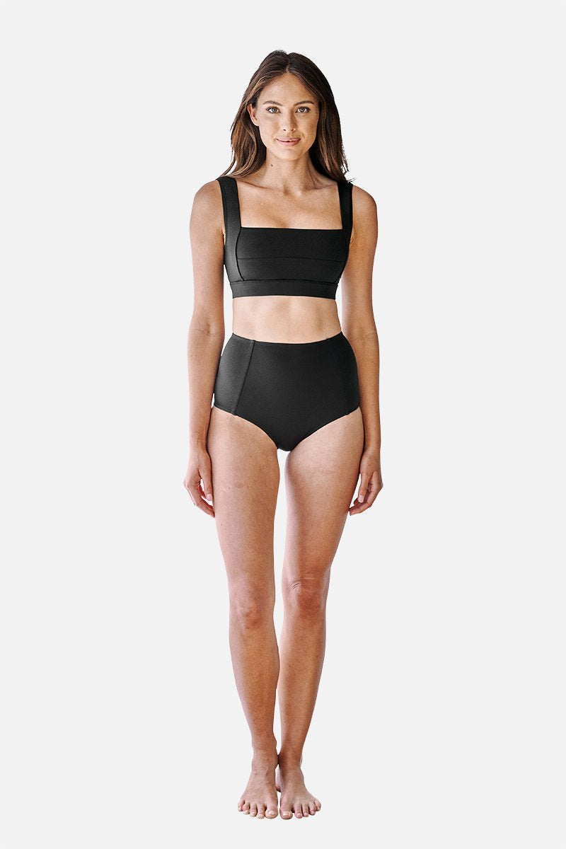 Classic Square Neck Bikini Bralette BLACK